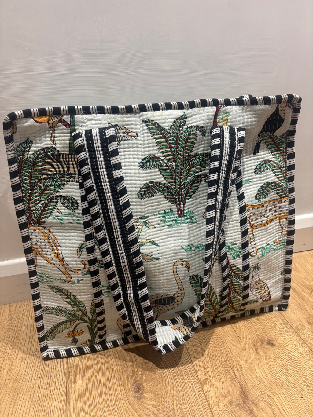 Tropical large tote bag